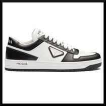 PRADA Downtown Perforated Leather Sneakers