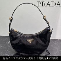 関税込★VIP価格【PRADA】アーケパテントレザーショルダーバッグ