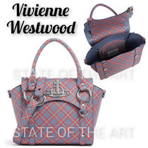 【Vivienne Westwood】Betty BLUE/ORANGE チェック バッグ S