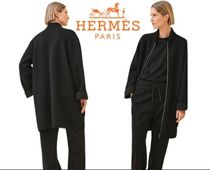 HERMES リバーシブル・ジップアップコート 《バイアスH》