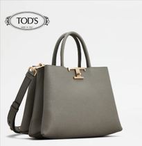 ★TOD'S T タイムレス レザー ショッピング バッグ スモール★