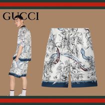 大人気【GUCCI】プリントシルクショーツ