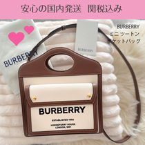 関税送料込国内発送★BURBERRY ミニ ツートン ポケットバッグ