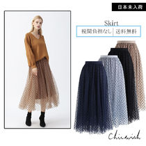 CHICWISH(シックウィッシュ)｜ドット柄メッシュチュールスカート