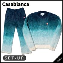 ■Casablanca■人気 グラデーションモヘアクルー/モヘアパンツ