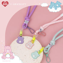 台湾 gracegift×Care Bears 布ラベル ストラップ キーチェーン