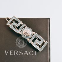 国内発送◆VERSACE クリスタルヘアクリップ グレカ メデューサ