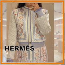 【洗練の極み】HERMES プリント入り キルティング ジャケット