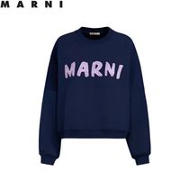 MARNI マルニ ロゴプリントスウェットシャツ ネイビー