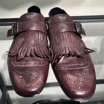 PRADA 2EG473_7V6_F019 FRINGED MONK STRAP SHOES