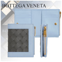 バイカラー【BOTTEGA VENETA】アンゴロ スモール二つ折り財布