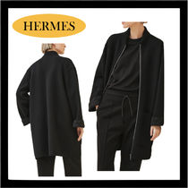 HERMES★リバーシブル・ジップアップコート