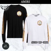 VIP価格☆【AMIRI】ロゴ クルーネック L/S Tシャツ 袖ロゴ