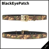 完売必至■Black Eye Patch■CAMOUFLAGE LEATHER LETTERS BELT