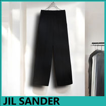 ★JIL SANDER直営店★サイドスリット ビスコース ロングパンツ