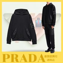 新作☆【PRADA】コットンフリースと再ナイロン パーカー