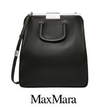 【人気★オシャレ】Max Mara 縦型レザーハンドバッグ