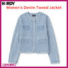 NERDY ジャケット [25SS] NERDY★WOMEN'S DENIM TWEED JACKET★ツイードジャケット