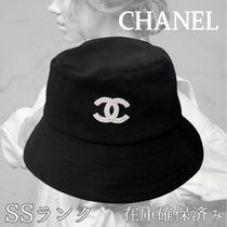 SSランク新古品【CHANEL】バケット ハット チェック×ブラック