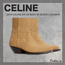 大人気♡【CELINE】LEON ジップ付きスエードブーツ