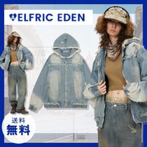 【Aelfric Eden】フリンジ ウォッシュデニム パーカー◆送料無料