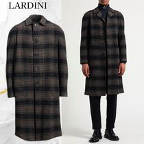 LARDINI☆タータンチェック シングルブレスト コート