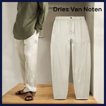 【DRIES VAN NOTEN】テーパード シワ加工 サテン トラウザーズ