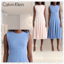 新作セール! Calvin Klein スリーブレス フレア ワンピース