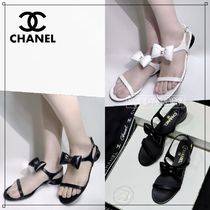 《25P★》CHANEL フラットサンダル リボン