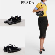 *PRADA*メアリージェーンレザーバレリーナ ブラック パンプス