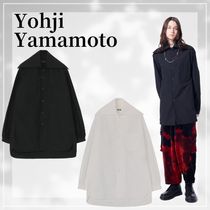 Yohji Yamamoto COTTON/LINEN TYPEWRITER BIG-COLLARED SHIRT