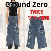 【Ground Zero】TWICE ツウィ着用　ワイドデニム　送関込