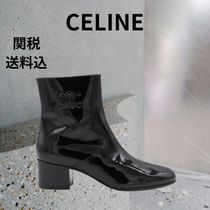 アウトレット CELINE トリオンフ ジップブーツ パテントレザー