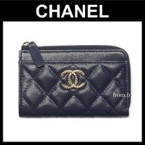 希少品 【CHANEL】 Zipper card holder