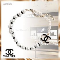 25SS【CHANEL】コスチュームパール　ショートネックレス