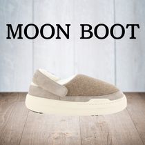 【MOON BOOT】ミュール ラウンドトゥ 滑り止めソール スエード