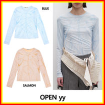 [OpenYy] RIBBON PRINT MESH TOP /追跡付