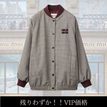 VIP価格【MIUMIU】ギンガムチェック ブルゾンジャケット