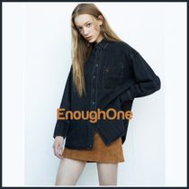 ★韓国の人気★EnoughOne★Standard Denim Shirt WOMEN★Black