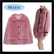 PRADA★ストレートシルエット シアリング ジャケット