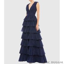 Mac duggal SALE ラッフルトリム 豪華 レイヤーロングドレス 2色