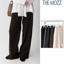 【THE MOZZ】High-Waist Banding Slacks Pants