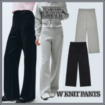 25SS新作ストレートフィットパンツ【Marithe】W KNIT PANTS★2色