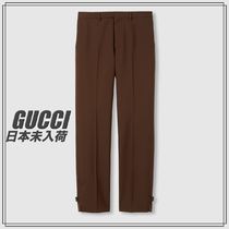 【日本未入荷】GUCCI　エンボスウールツイルボトムスパンツ