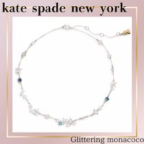 kate spade*シルバートーンミックスストーンスターネックレス