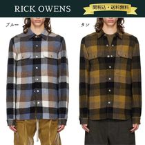 【関税・送料込】RICK OWENS Porterville チェック 長袖シャツ