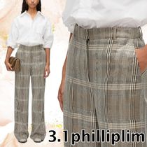 【3.1 Phillip Lim】スパンコール チェック柄 ワイドトラウザー