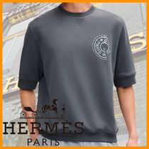 【ミラノ直送】HERMES ラウンドネックTシャツ クルー・ド・セル