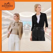 【上品さがある】HERMES　2024秋冬 シャツ風カーディガン