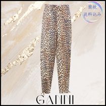 ◆25SS◆GANNI【関税送料込＆VIP価格】レオパード パンツ